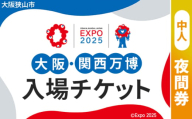 No.299 2025年日本国際博覧会入場チケット 夜間券（中人）【大阪狭山市返礼品】 ／ 万博 EXPO 2025 大阪万博 関西万博 夢洲 入場券 大阪府
